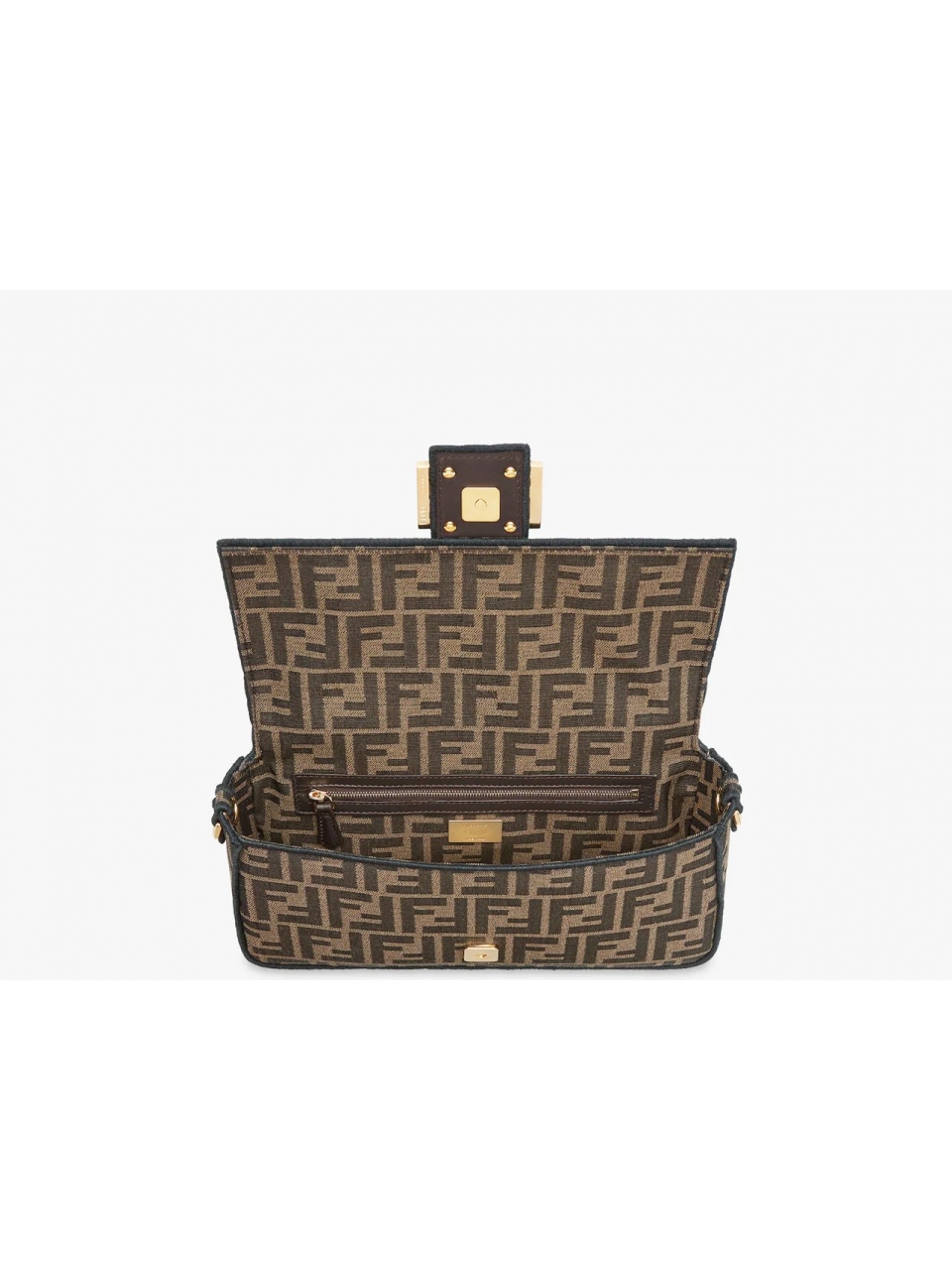 Жаккардовая тканевая сумка Fendi FF